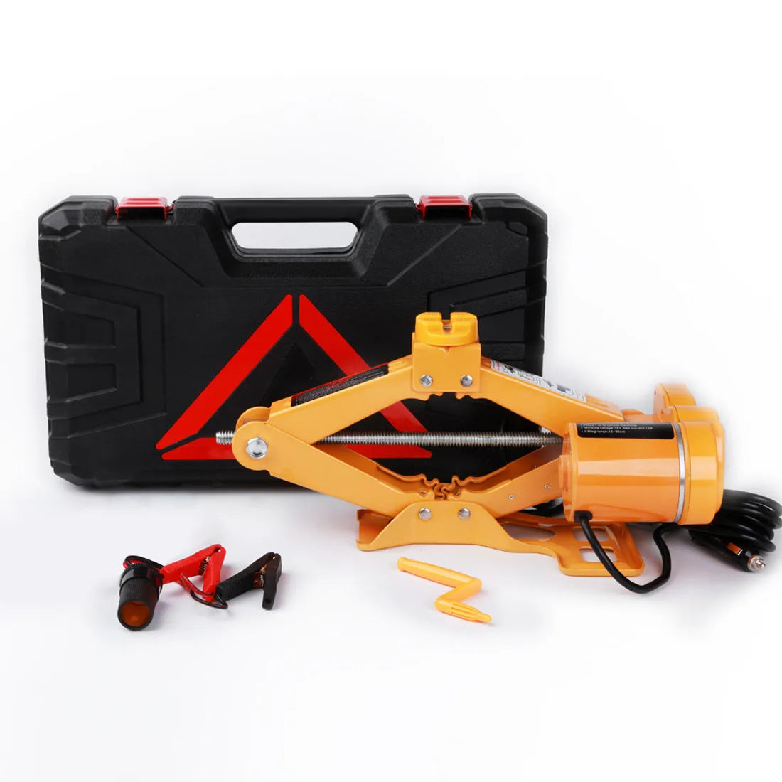 Vehicle electric hydraulic jack kit with 2-tonne capacity and 100W motor