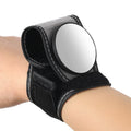 Black nylon wrist-mounted bicycle rear-view mirror for cycling safety