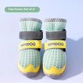 Cartoon style breathable dog shoes for summer paw protection against hot pavements