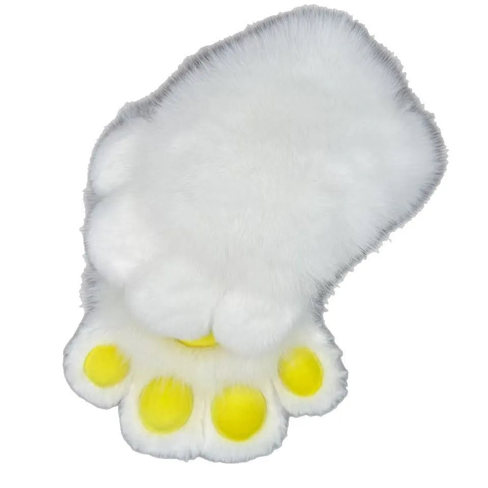 Colourful animal claw cosplay gloves in nylon material shown in multiple colour options on a hand.