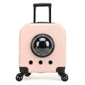 Hard PVC pet flight case in burgundy colour with 15-litre capacity and luggage compartment