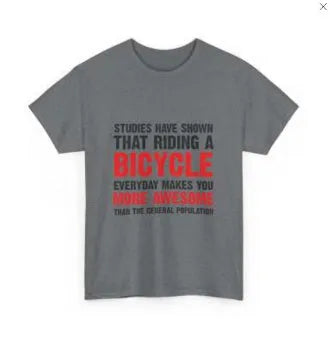 Grey women's short sleeve cotton t-shirt with a print, showing pullover style.