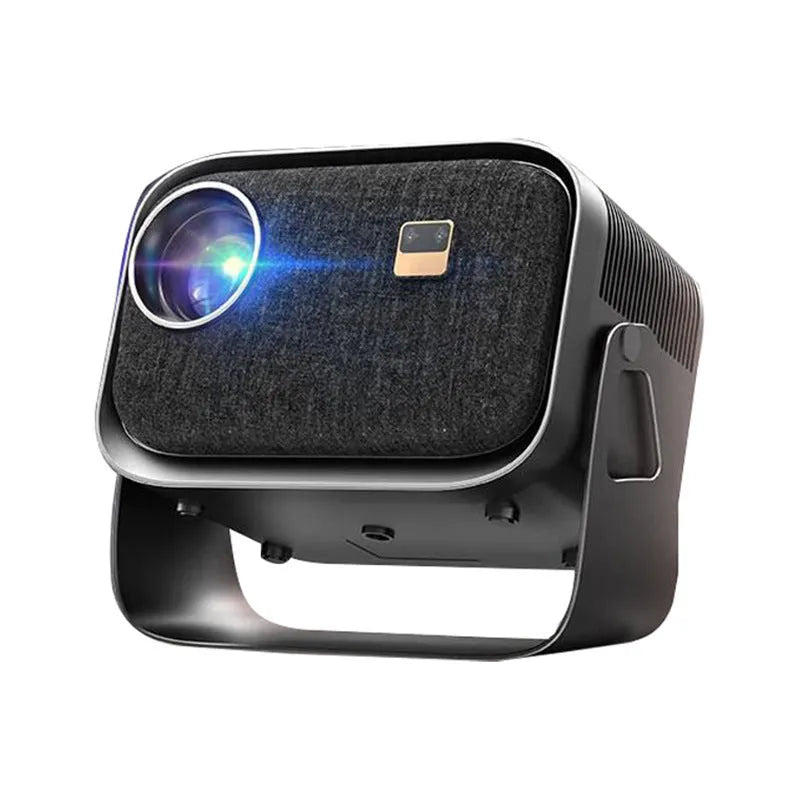 Android 4K smart portable projector with Full HD 1080p resolution on table setup