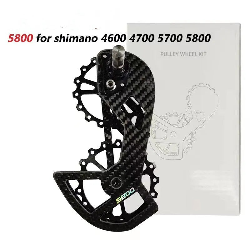 LTWOO 105 rear derailleur pulley wheels for Shimano R7000 with 13T upper and 18T lower jockey pulleys