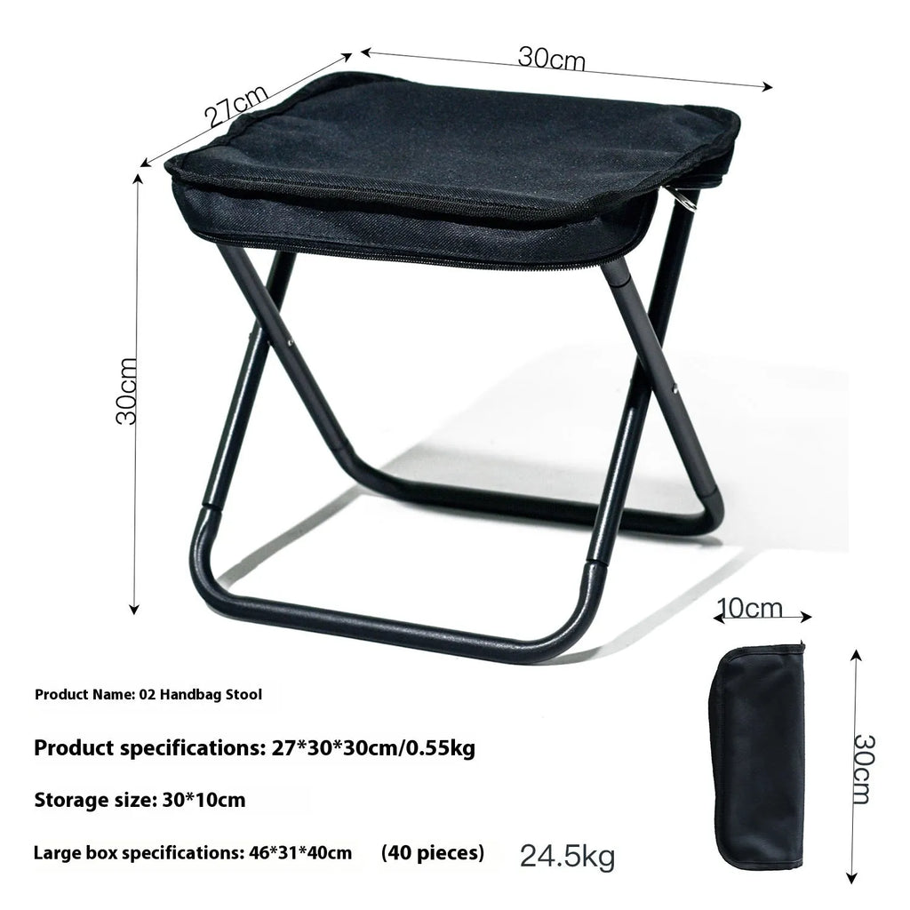 Lightweight foldable outdoor camp chair stool in a choice of six colours.