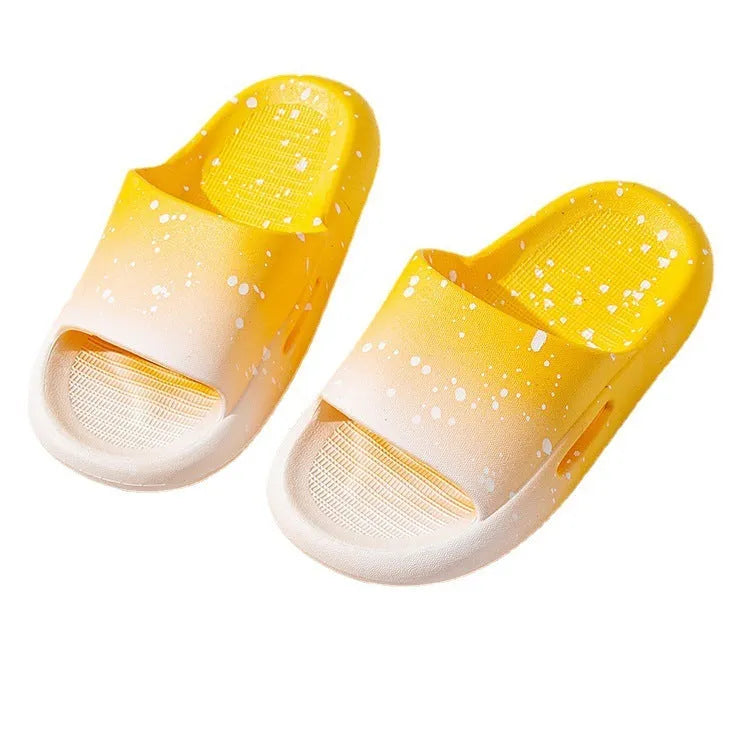 Children's PVC summer slippers in gradient colours with non-slip soles