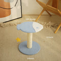 Small cat climbing frame with sisal scratching post, skin-friendly fabric, hi-play device, and sisal scratching board