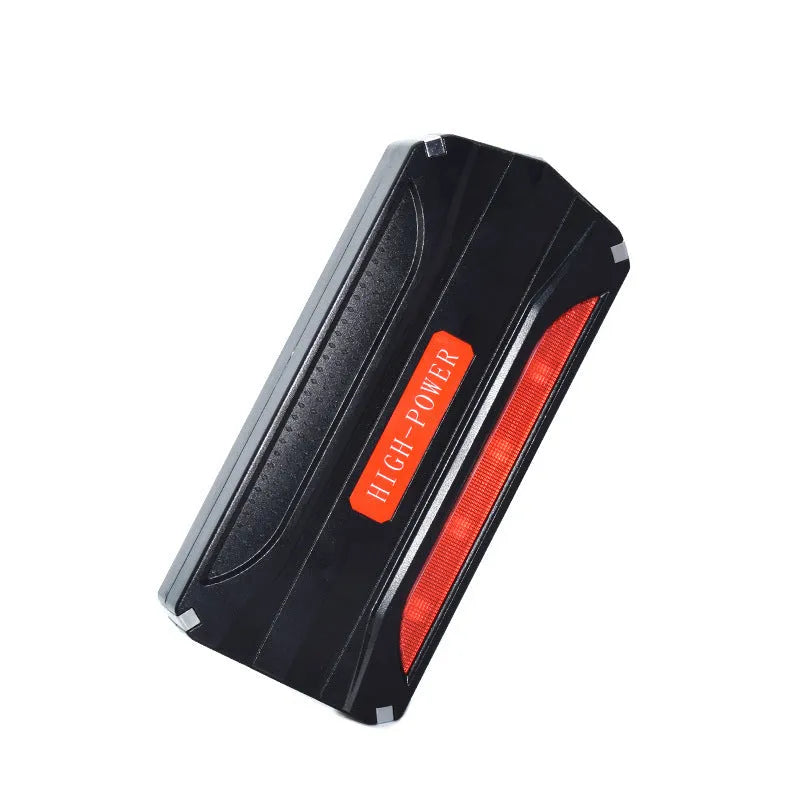 Black red vehicle emergency starting power supply with 7800mAh capacity for jump-starting 12V car batteries