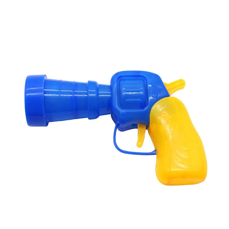 30cm pet toy launch gun with soft plush yarn balls for interactive play with cats and dogs