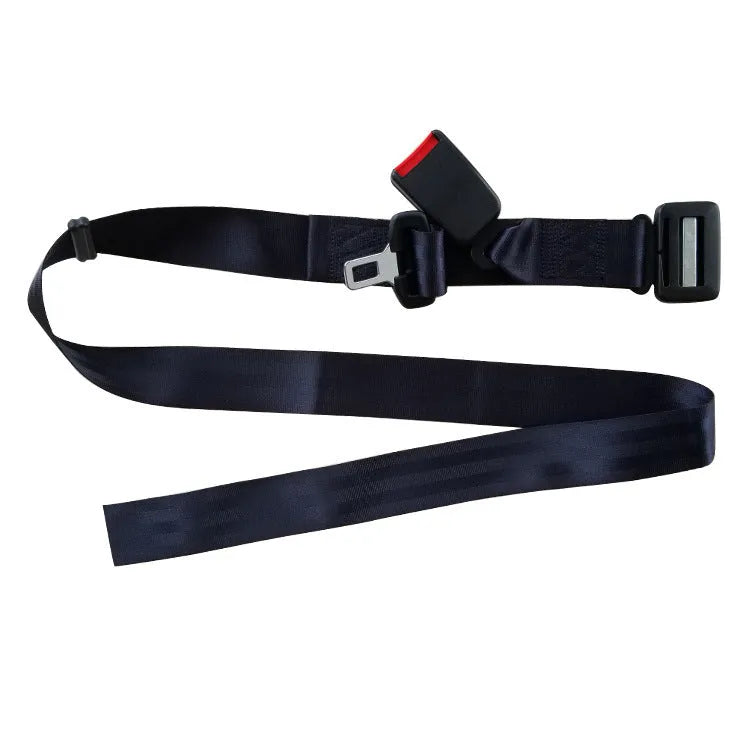 Beige maternity car seat belt adjuster with press snap buckle for pregnant women