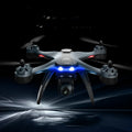 GPS quadrocopter drone with remote controller, spare blades and 4K camera system