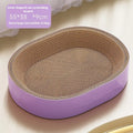 55cm oval green corrugated paper cat scratch board with built-in nest bed