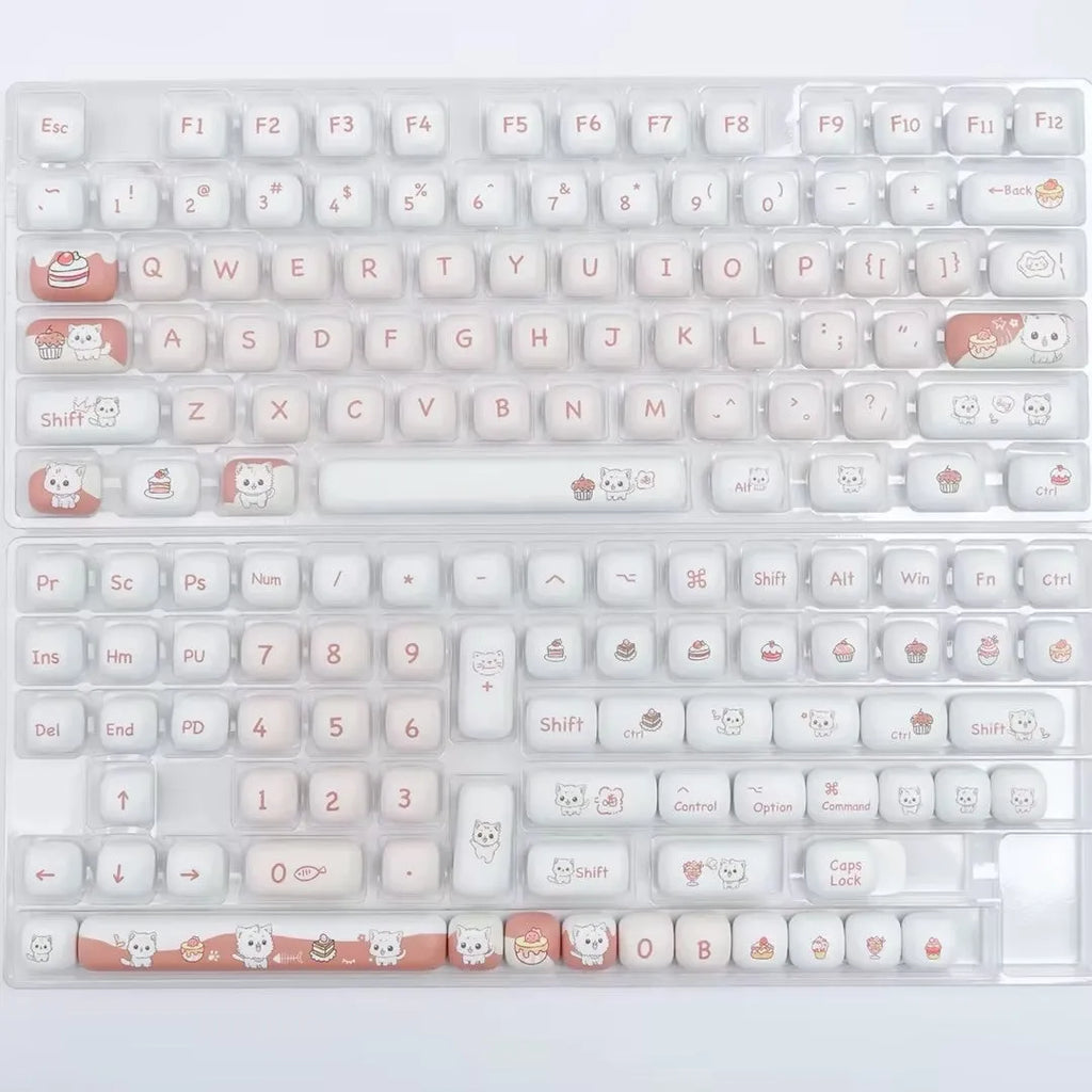 Dessert cat sublimation printed mechanical keyboard key cap with cartoon MOG artwork