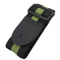 Woven crossbody instrument strap with leather shoulder pad for guitar bass ukulele
