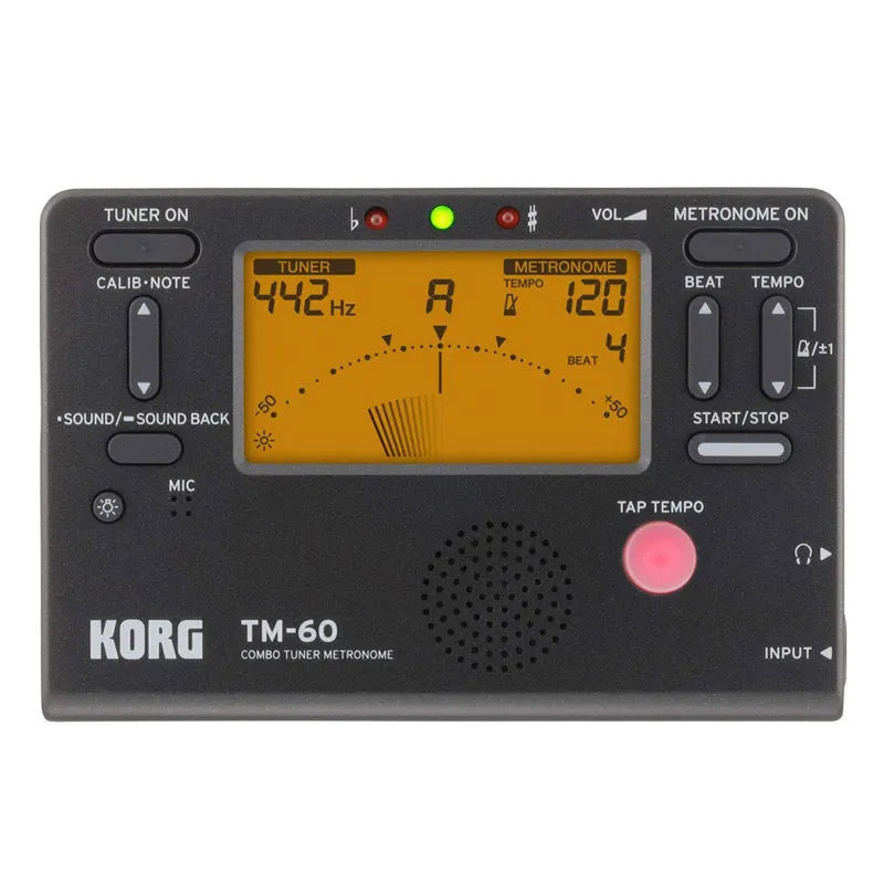 TM-60 digital metronome with plastic shell in black or white colour options