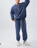 Men's polar fleece sports suit with crew neck top and padded trousers in multiple colour options