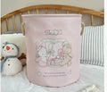 Foldable cotton laundry basket in modern simple style with large capacity for bedroom storage