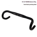 UNO black aluminium alloy road bike drop handlebar with 31.8mm clamp, showing small bend design
