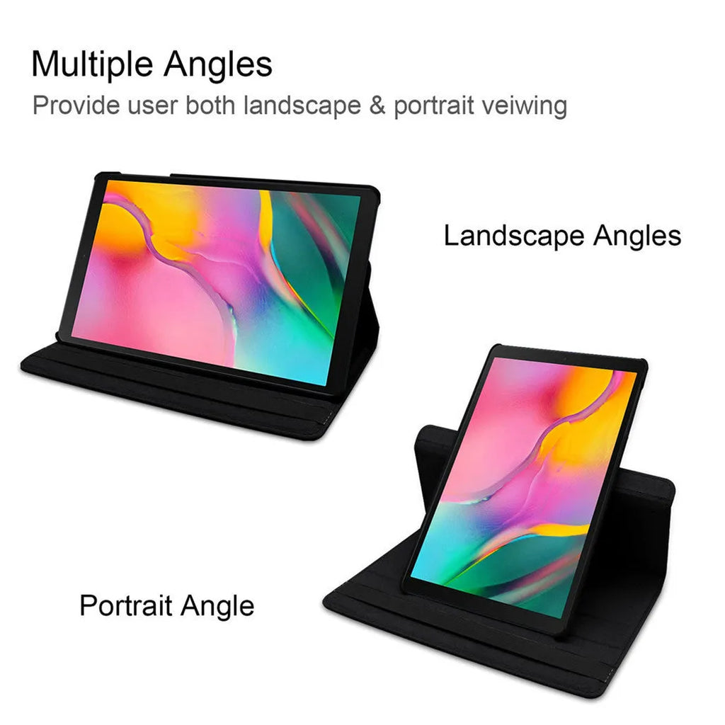 iPad protective sleeve case in imitation leather with rotating clamshell design for multiple iPad models