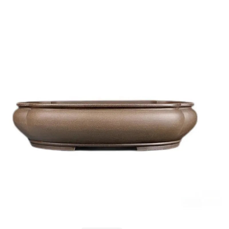 Handmade antique purple clay papaya-shaped flower pot measuring 46cm long