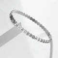Korean style titanium steel bracelet with electroplated finish in gold, rose gold or steel colour options