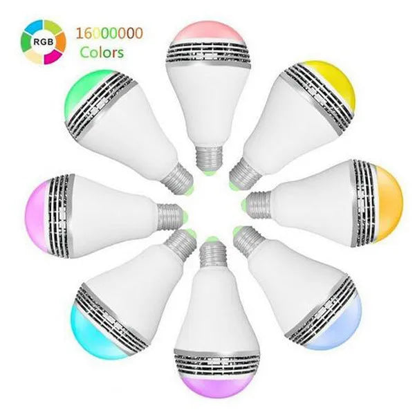 Creative Home Smart Bluetooth Speaker E27 LED light bulb with RGB colours.