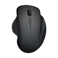 Grey and black self-charging wireless optical mouse for laptop computers with USB cable