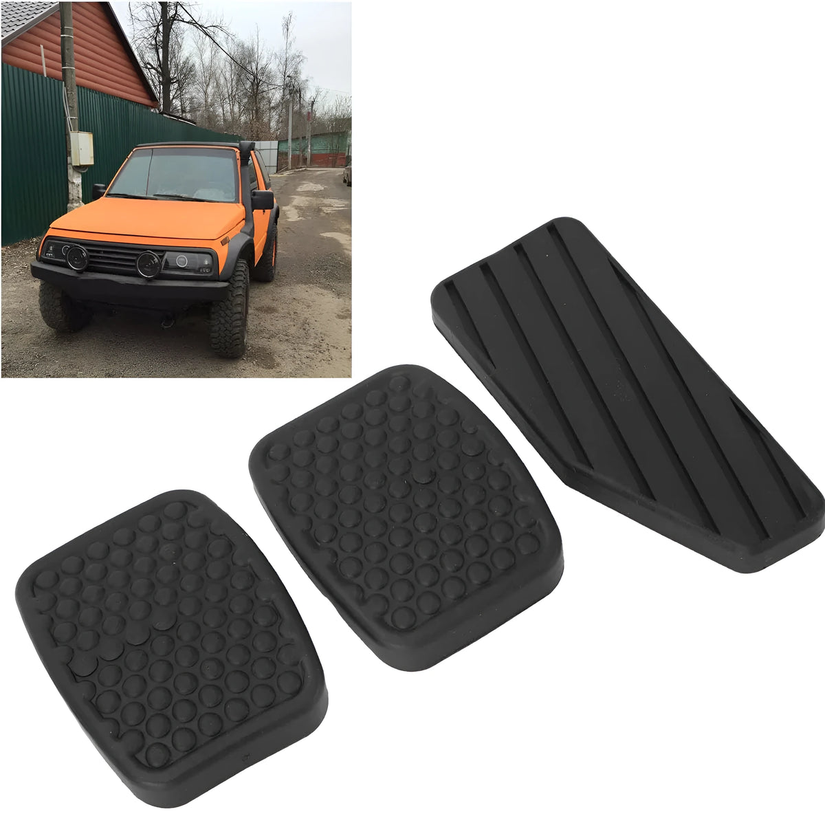 Three-piece car pedal set for Suzuki Vitara Sidekic with brake, accelerator and clutch pedals, item LX2023091315