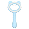 Double-sided pet grooming brush with removable deshedding comb and massage bristles in white colour