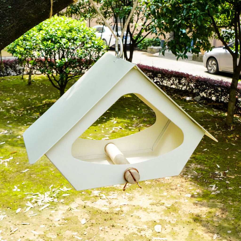 European-style iron bird nest feeder with anti-rain outdoor design in modern simplicity style