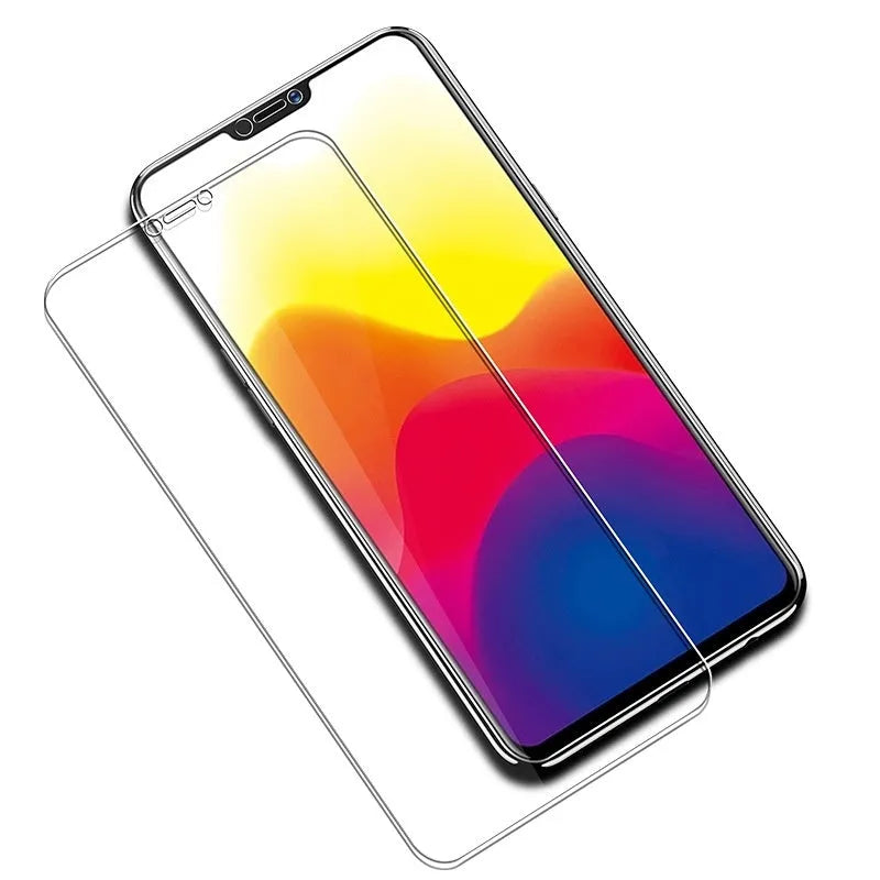 HD tempered glass screen protector for Samsung mobile phones showing fullscreen coverage