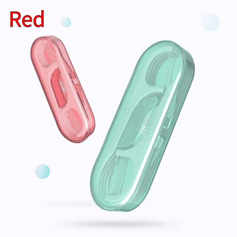 High tensile strength dental floss in portable bag with independent and non-independent packaging options