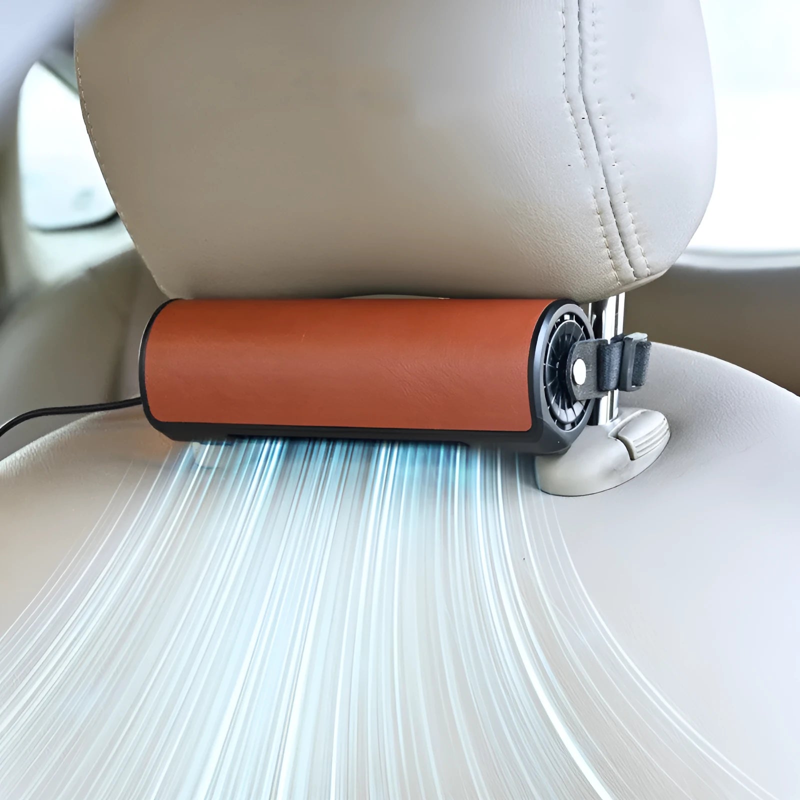USB cable for car rear seat fan with 1.5m length, black colour option