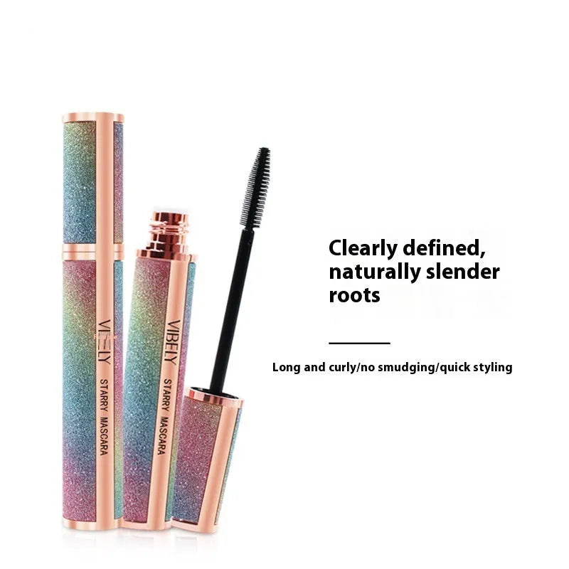 Black 4D waterproof mascara tube for long, thick, smudge-resistant lashes.