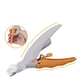 Yellow LED light pet nail clippers with magnifying glass for cat and small dog grooming