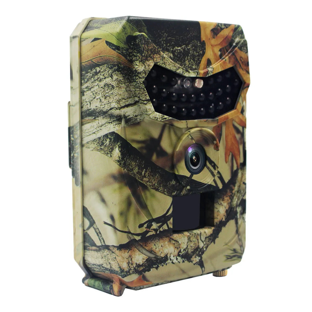 Yellow brown 16MP hunting game camera with infrared night vision and IP54 waterproof rating