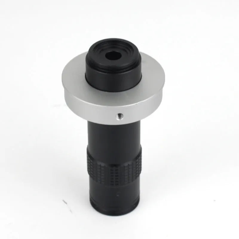 Black industrial inspection camera monocular lens with adjustable 0.1-1.3x magnification