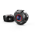 Black waterproof sports digital camera with SD card slot and USB port