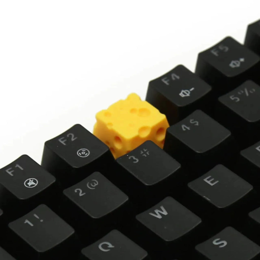 Yellow cheese design resin key cap for mechanical keyboard customisation