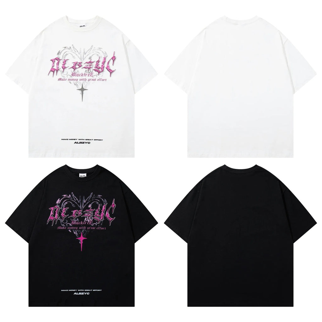 Men's printed cotton T-shirt in loose fit with fashion pattern design