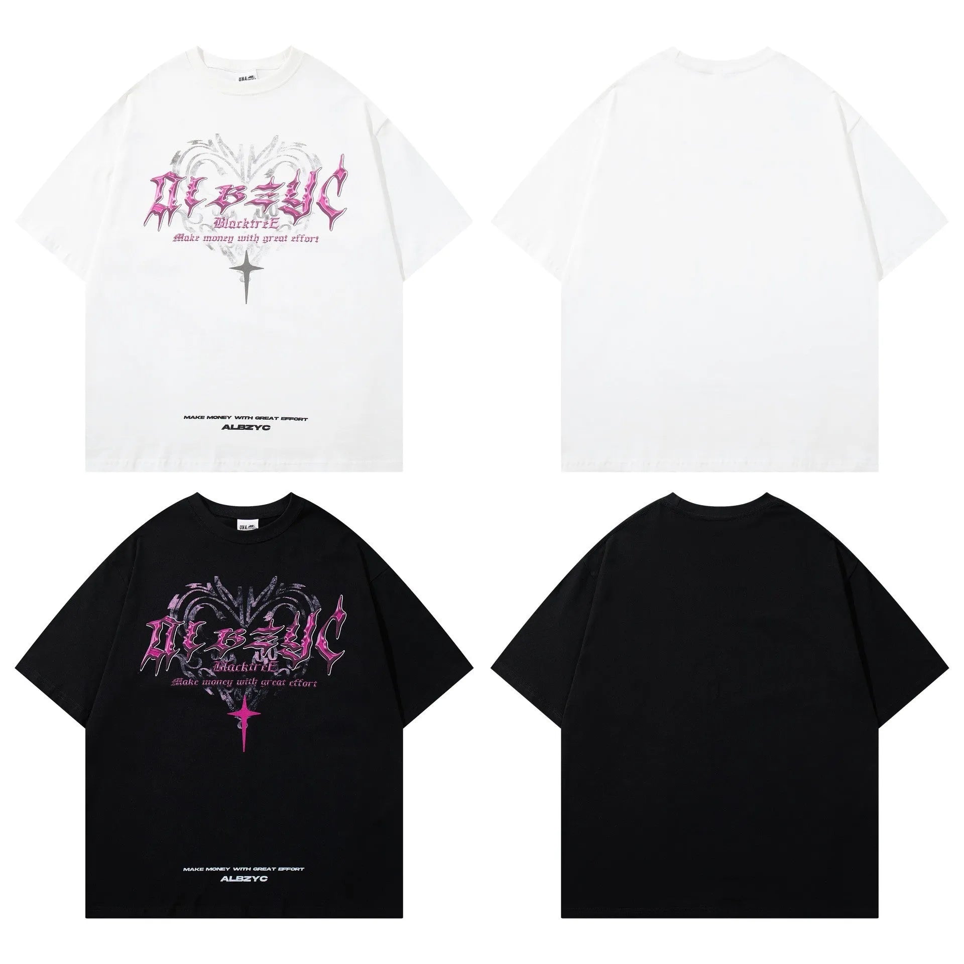 Men's printed cotton T-shirt in loose fit with fashion pattern design