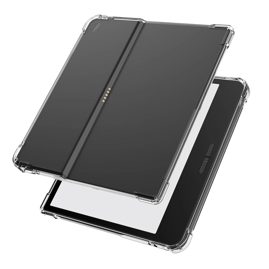 Transparent airbag phone case for 7-inch Xiaomi device showing shockproof TPU construction