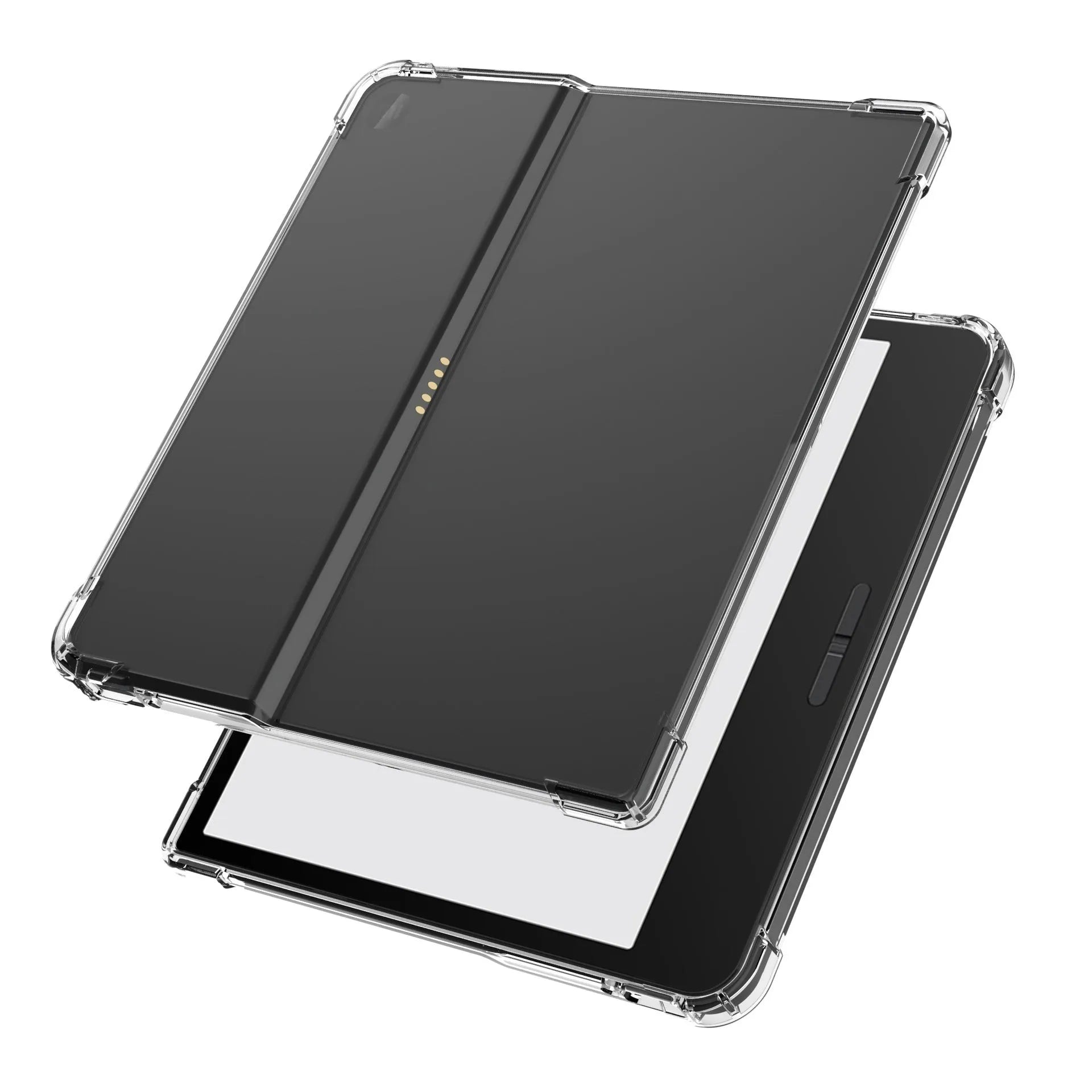 Transparent airbag phone case for 7-inch Xiaomi device showing shockproof TPU construction