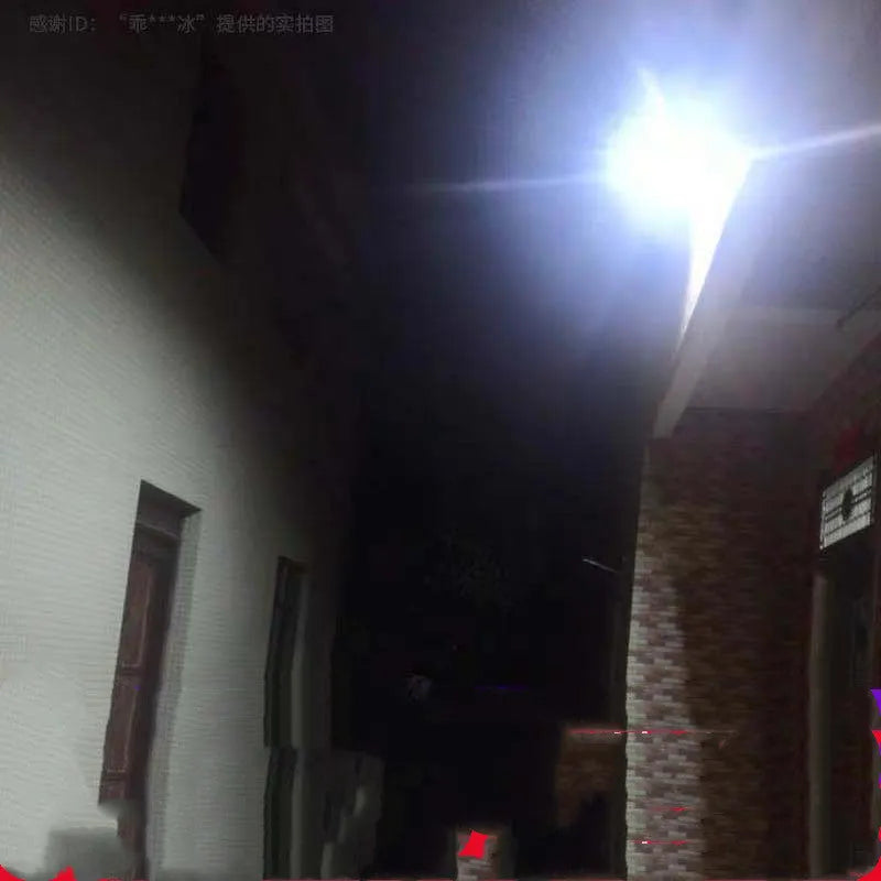 Black solar powered LED flood light for outdoor garden and street with remote control