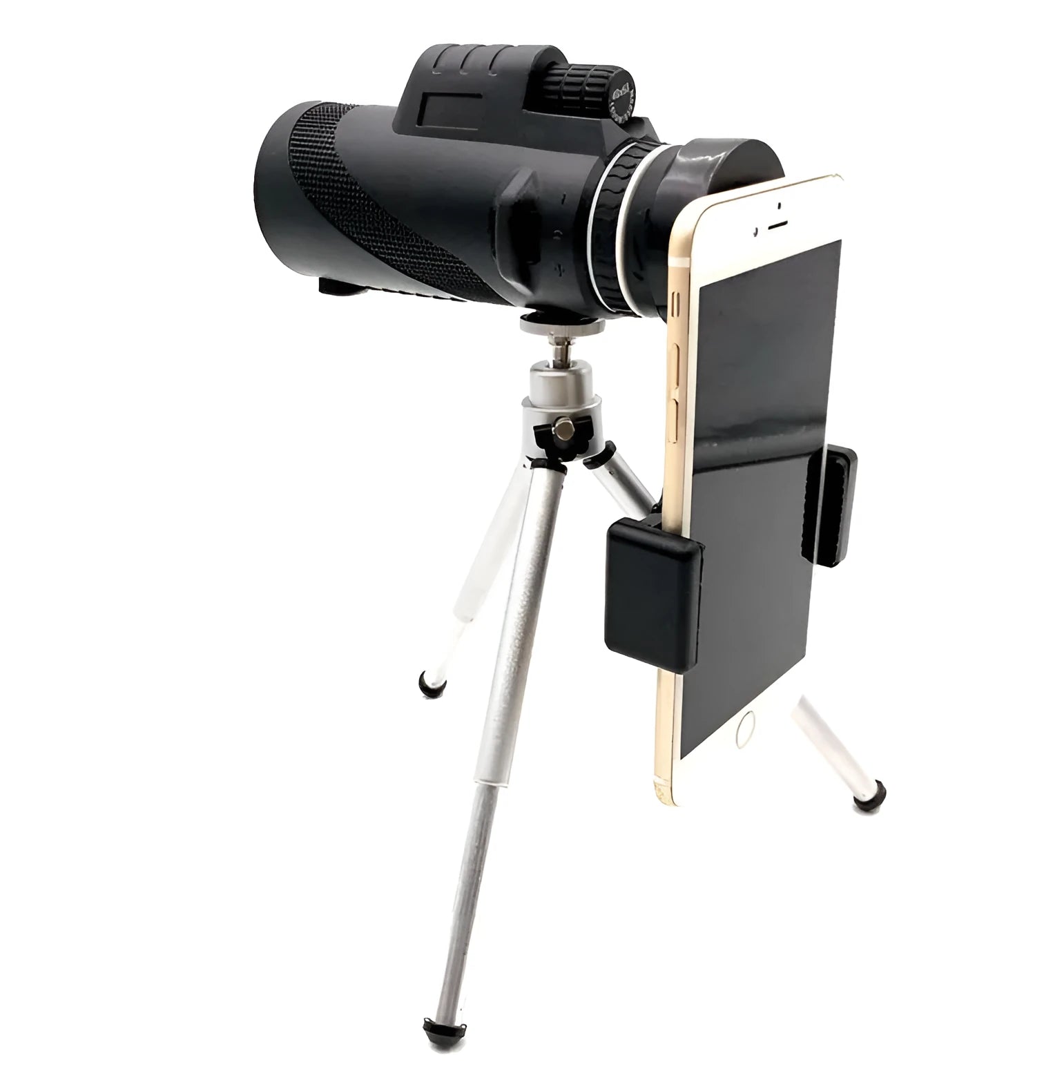 Black 40x60 monocular telescope showing lens details and compact size