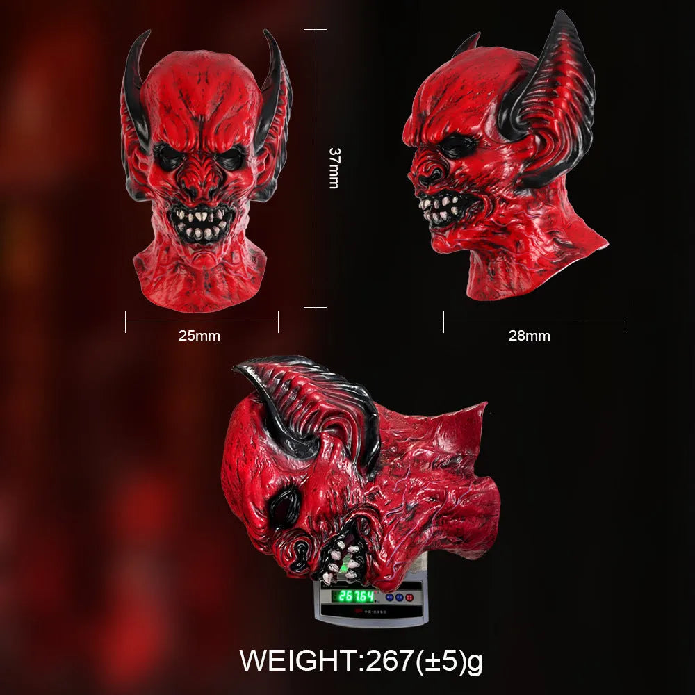 Red bat head cover horror hood mask made from RP foam for costume parties