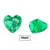 Cultivated emerald gem stones in multiple shapes and sizes for jewellery making with green treasure colour