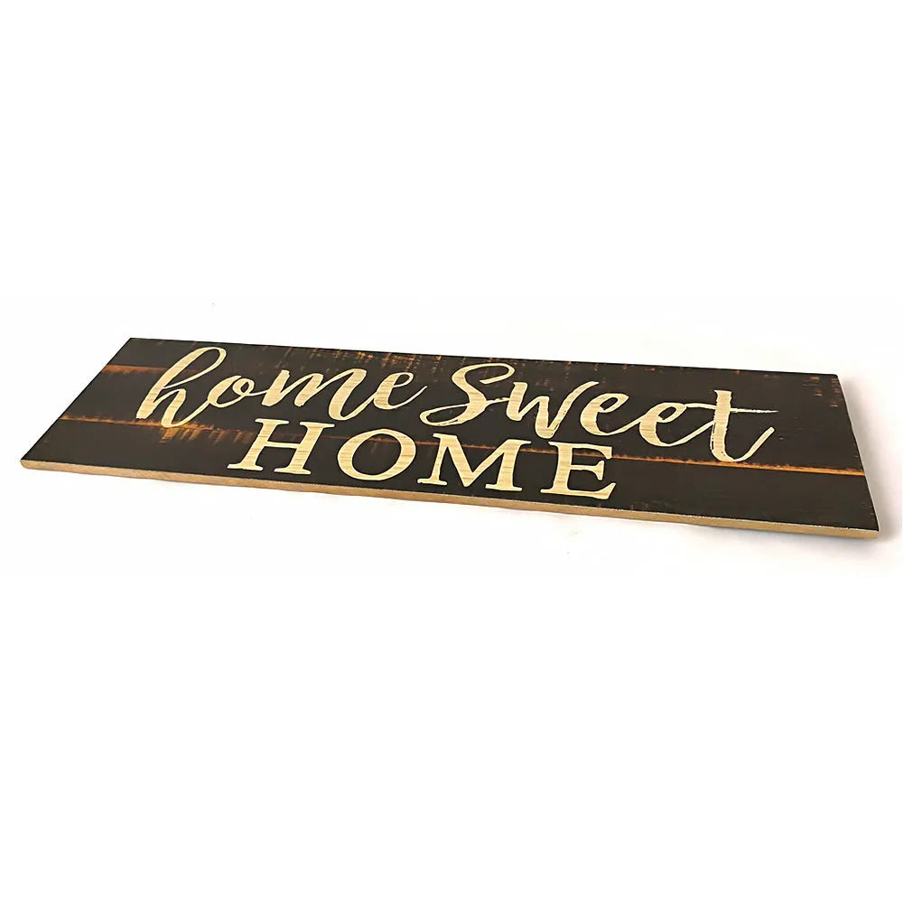 Carved wooden wall hanging ornament in black or white measuring 40cm long for home decoration