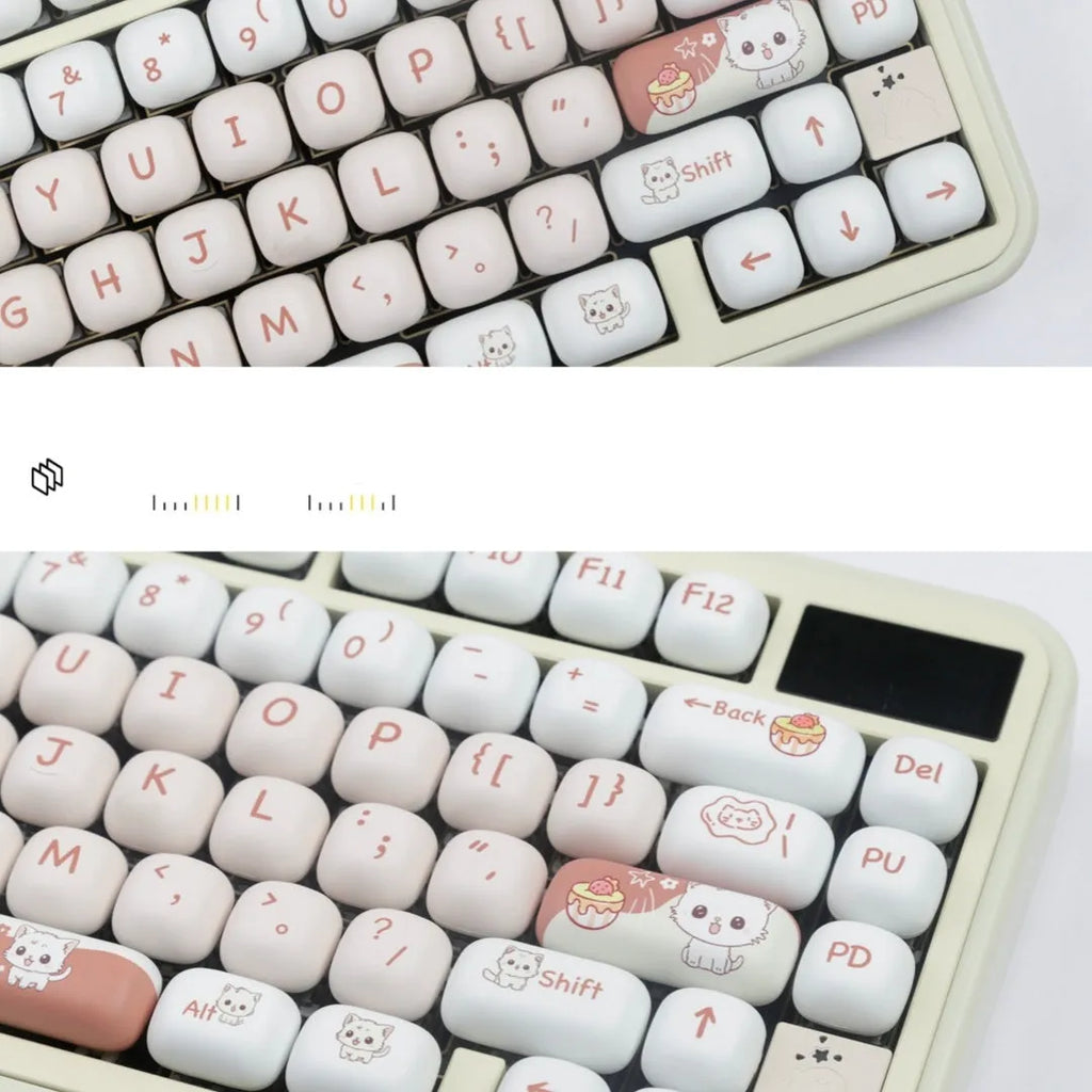 Dessert cat sublimation printed mechanical keyboard key cap with cartoon MOG artwork