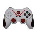 Black and white X3 Bluetooth wireless game controller for Android mobile phones with charging cable.